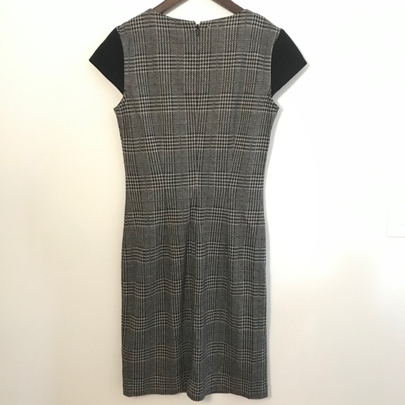 ⭐️3/$25 NWOT London Times Plaid Lace Sheath Dress - Picture 4 of 4